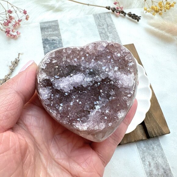 Gorgeous Amethyst Heart Cluster - Picture 8 of 8